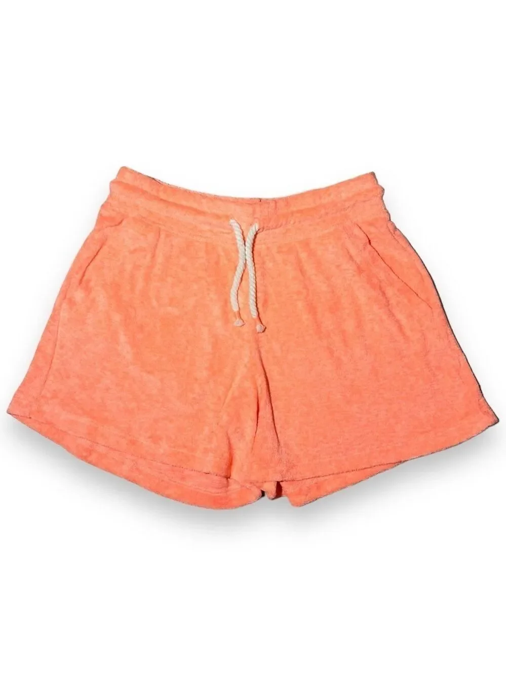 Old Navy Girl’s Loop-Terry Midi Shorts Electric Cantaloupe Size Large 10/12